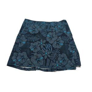 NEW RipSkirt Hawaii Maui Moonlight Womens Large Midi Blue Hawaiian Floral